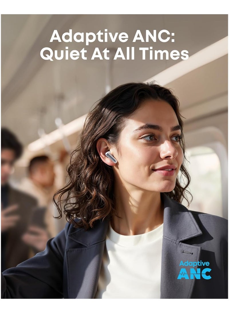 Soundcore P41i by Anker Adaptive Noise Cancelling Earbuds with Portable Phone Charger (Built-in USB-C Cable), 192-h Playtime, Immersive Sound, 6-Mic AI Calls, IPX5 Wireless Earbuds, Bluetooth 5.3 white - Image 4