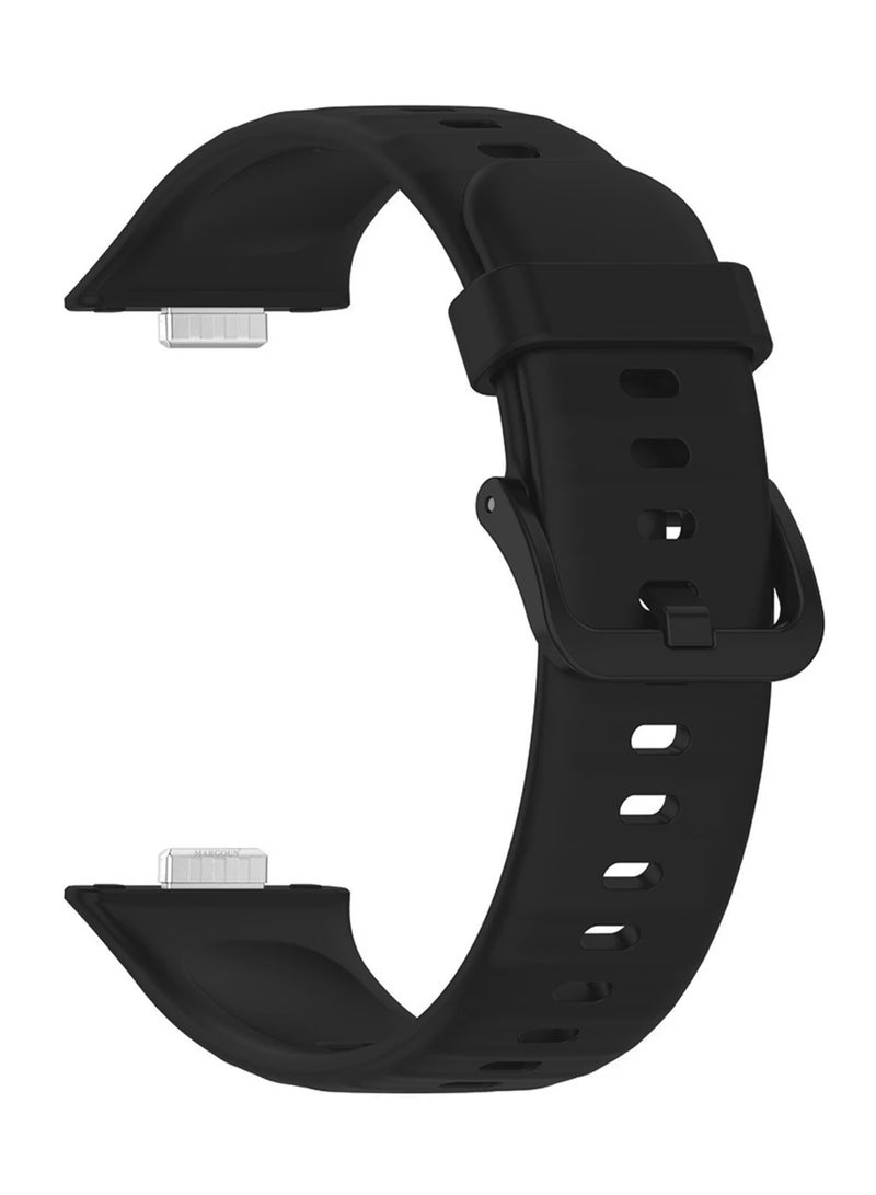MARGOUN Wristband for Huawei Watch Fit 3/Fit 4/Fit 4 Pro Bands, Silicone Bracelet Quick Release Arm Band, Replacement Smartwatch Band Quick Release Sport Strap - Black - Image 2