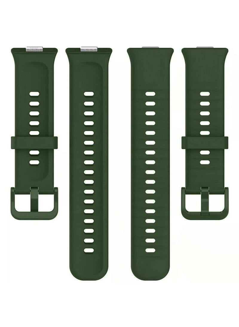 مارجون Wristband for Huawei Watch Fit 3/Fit 4/Fit 4 Pro Bands, Silicone Bracelet Quick Release Arm Band, Replacement Smartwatch Band Quick Release Sport Strap - Dark Green - Image 4