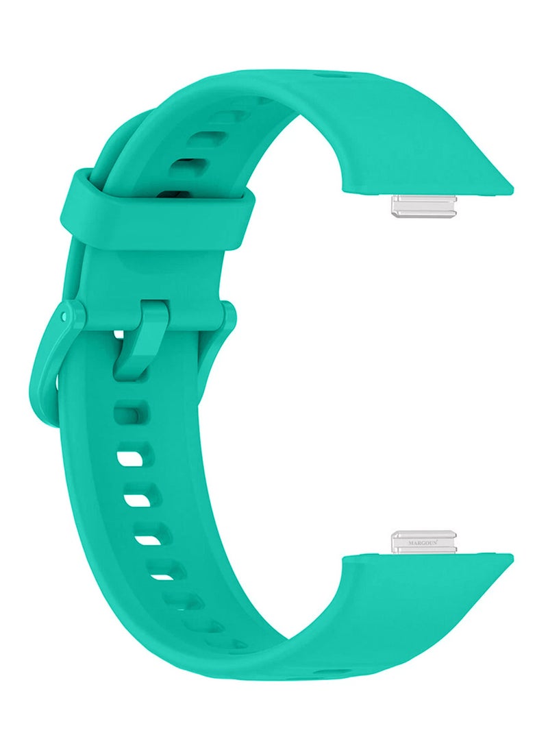 MARGOUN Wristband for Huawei Watch Fit 3/Fit 4/Fit 4 Pro Bands, Silicone Bracelet Quick Release Arm Band, Replacement Smartwatch Band Quick Release Sport Strap - Aqua - Image 1