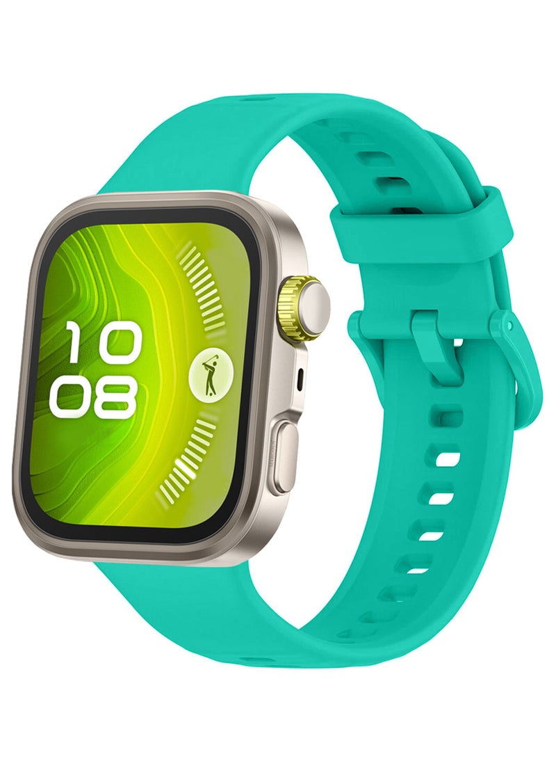 MARGOUN Wristband for Huawei Watch Fit 3/Fit 4/Fit 4 Pro Bands, Silicone Bracelet Quick Release Arm Band, Replacement Smartwatch Band Quick Release Sport Strap - Aqua - Image 3