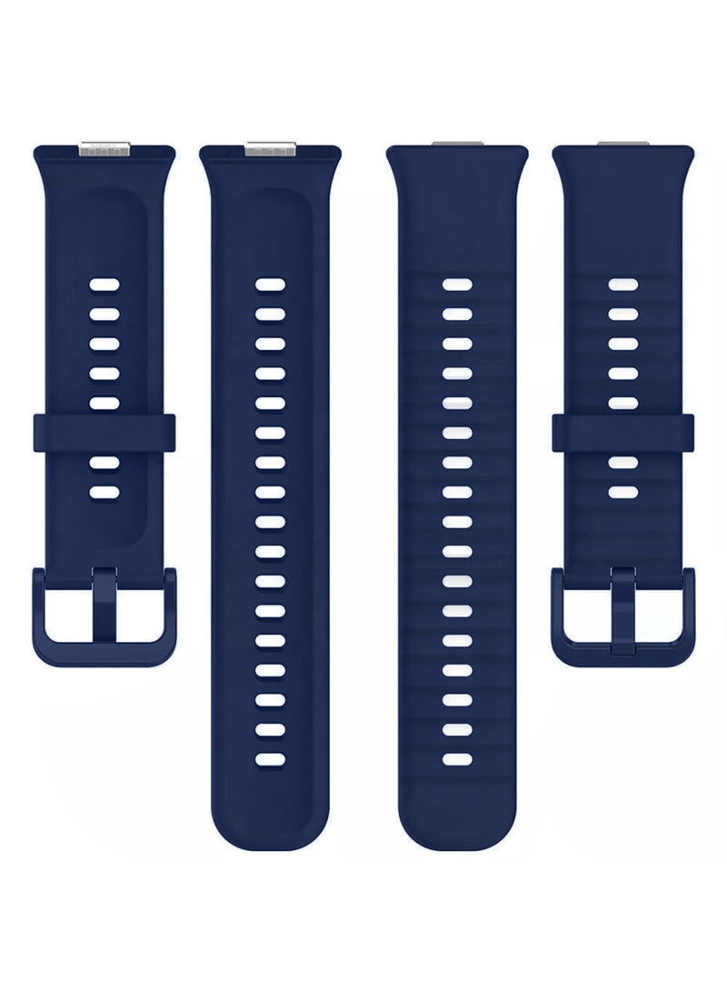 MARGOUN Wristband for Huawei Watch Fit 3/Fit 4/Fit 4 Pro Bands, Silicone Bracelet Quick Release Arm Band, Replacement Smartwatch Band Quick Release Sport Strap - Dark Blue - Image 4