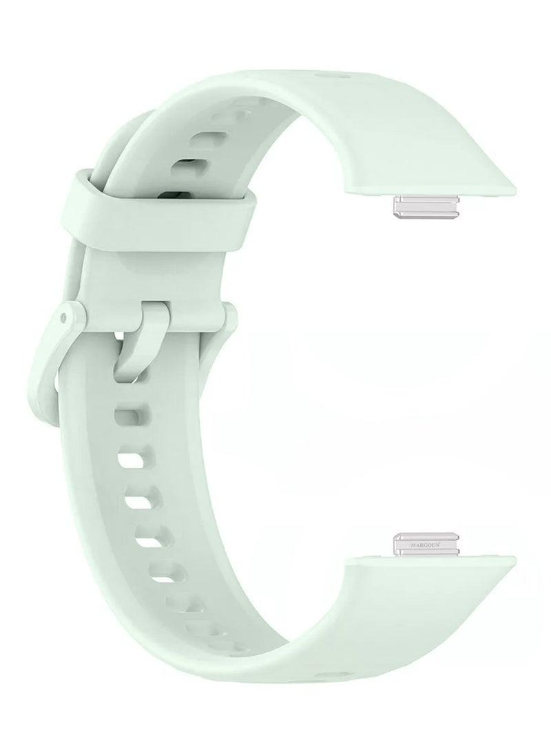 MARGOUN Wristband for Huawei Watch Fit 3/Fit 4/Fit 4 Pro Bands, Silicone Bracelet Quick Release Arm Band, Replacement Smartwatch Band Quick Release Sport Strap - Pale Green - Image 1