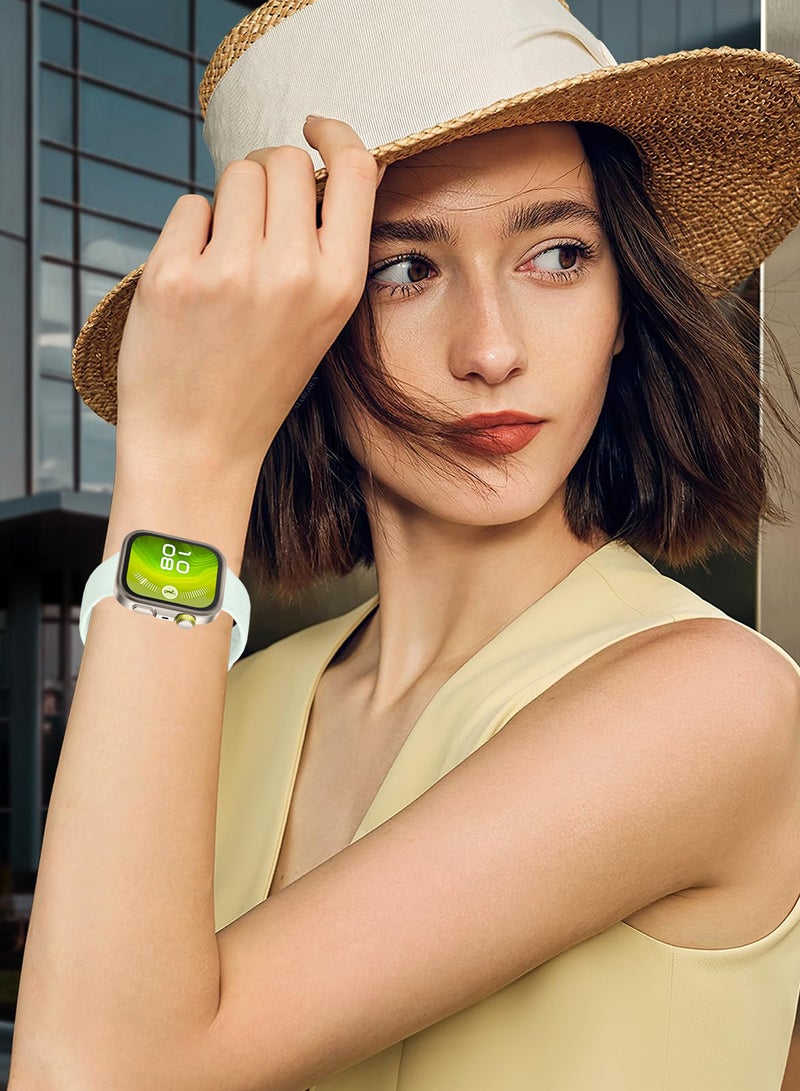 MARGOUN Wristband for Huawei Watch Fit 3/Fit 4/Fit 4 Pro Bands, Silicone Bracelet Quick Release Arm Band, Replacement Smartwatch Band Quick Release Sport Strap - Pale Green - Image 4