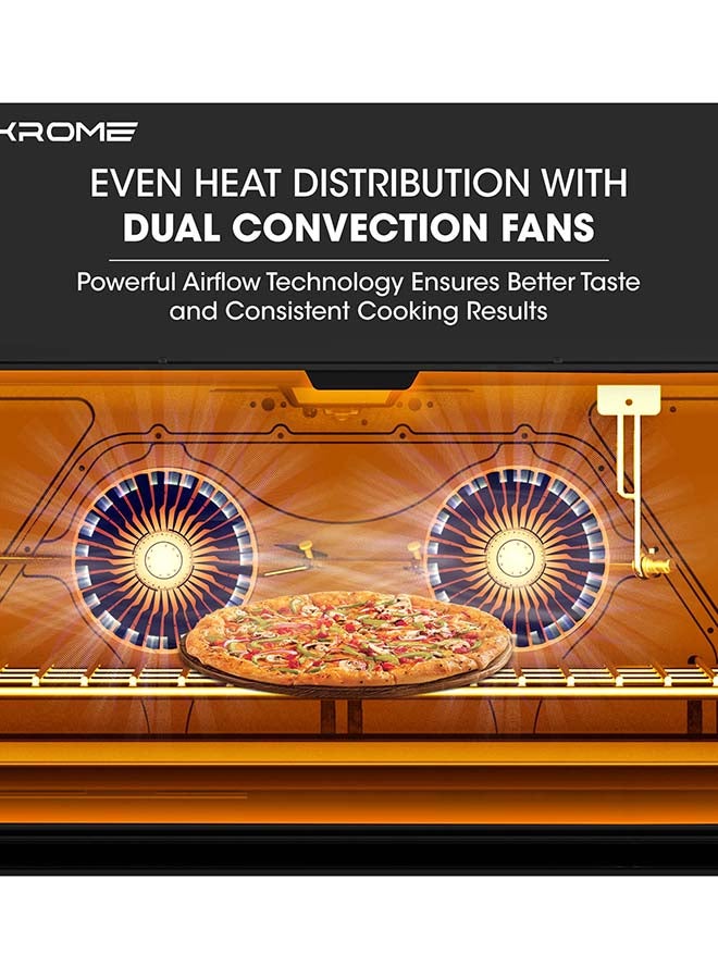 كروم موقد غاز 90x60 سم، ستانلس ستيل مطفي، زجاج مقسى مزدوج الطبقة، إشعال تلقائي، دعم مقلاة حديد زهر، جهاز فشل اللهب، أرجل قابلة للتعديل، غاز LPG 28mbar - Image 4