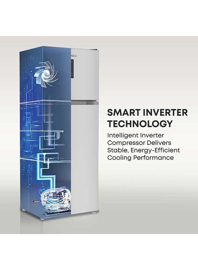 Krome Inverter Double Door Refrigerator, 600L Capacity, Total No Frost, Multi Air Flow, LED Display, Twist Ice Maker, Door Alarm, Humidity-Controlled Crisper KR-RFF600MII Silver - Image 5