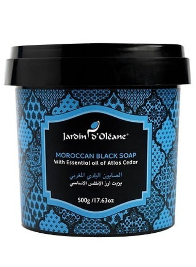 جاردن دي أوليان صابون مغربي أسود مع زيت الأرز الأطلسي