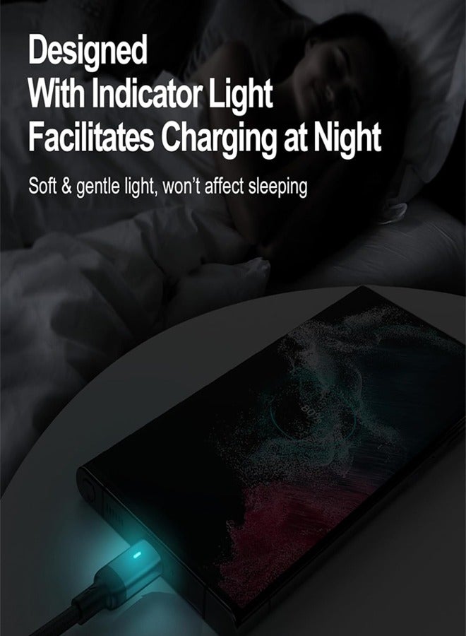 جوي روم Joyroom 100W USB-C to USB-C Fast Charging Cable – 1.2M Extraordinary Series – Braided Nylon – Metal Housing Black - Image 2