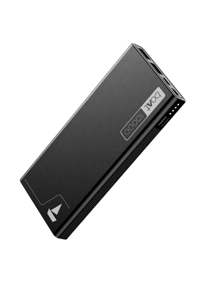 boAt 10000 mAh boAt Energyshroom PB300 Powerbank with 10000mAh Battery, 22.5w Fast Charging, 12-Layer Smart IC Protection, LED Indicators and Aluminum Alloy Casing USB Type-C Input (Carbon Black) Black - Image 1