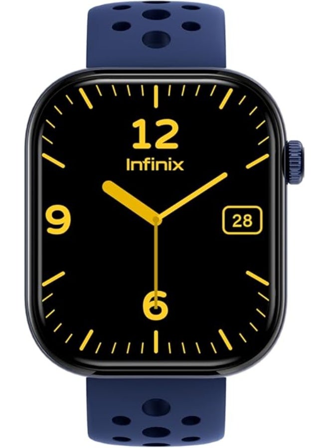 Infinix 300 mAh XWatch H4 (XW4L)- Deep Blue,2.04" full touch HD screen, IP68 Waterproof, 10 days Normal usage time, V5.3,Heart rate, SPO2,300mAh battery, magnetic charging, supports call Deep Blue - Image 4