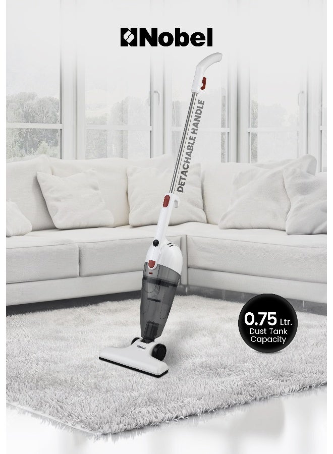 نوبل مكنسة كهربائية نوبل 2 في 1 600 واط عمودية ومحمولة بقوة شفط قوية، سعة الغبار 750 مل، ضوضاء منخفضة، سلك بطول 4 م، تصميم خفيف الوزن – NVC21 - Image 1