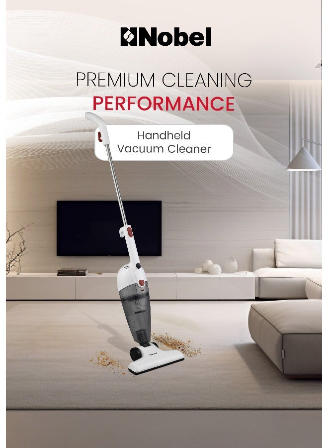 نوبل مكنسة كهربائية نوبل 2 في 1 600 واط عمودية ومحمولة بقوة شفط قوية، سعة الغبار 750 مل، ضوضاء منخفضة، سلك بطول 4 م، تصميم خفيف الوزن – NVC21 - Image 2