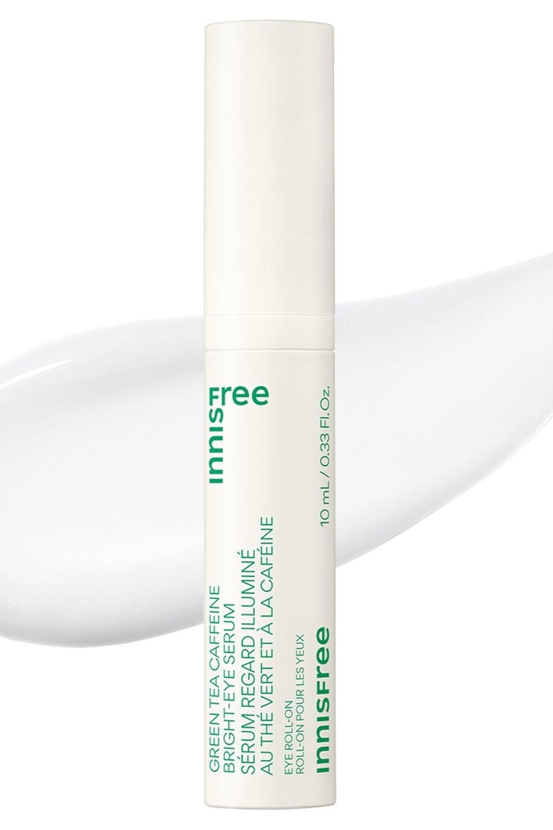 إنِّسفري سيروم العين المشرق بمستخلص الشاي الأخضر والكافيين مع النياسيناميد، سيروم العين الكوري المبرد رول أون، كريم ترطيب العين - Image 1