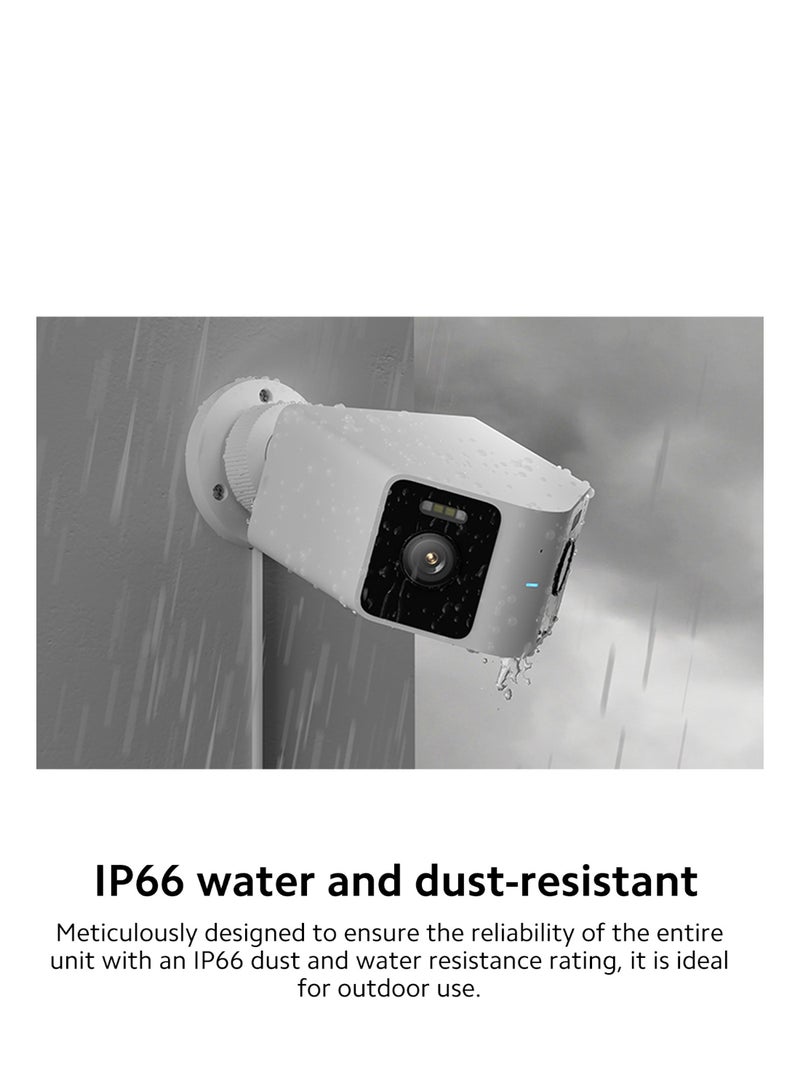 Xiaomi Outdoor Camera CW100 Dual | 3MP+3MP Dual Lenses | Color Night Vision | AI Human and Vehicle Detection | IP66 Water and Dust Resistant - Image 3