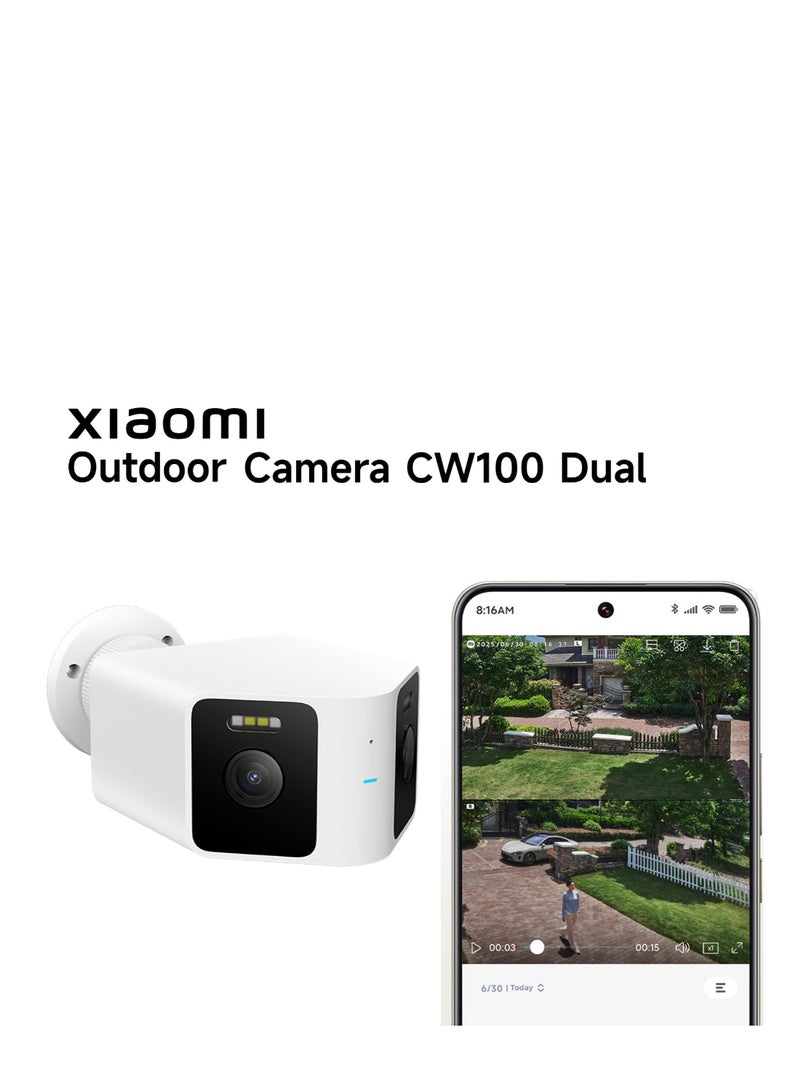 Xiaomi Outdoor Camera CW100 Dual | 3MP+3MP Dual Lenses | Color Night Vision | AI Human and Vehicle Detection | IP66 Water and Dust Resistant - Image 5