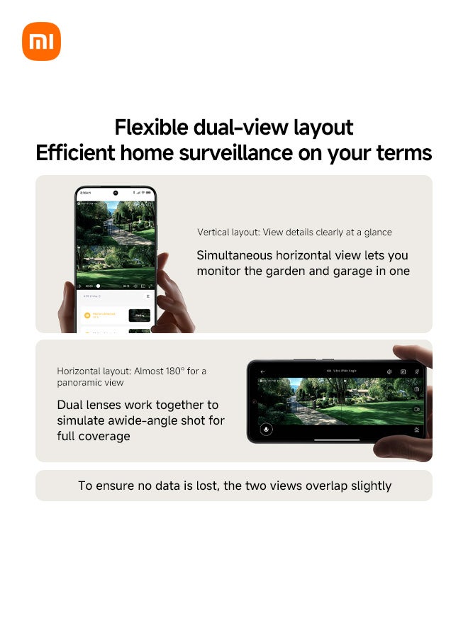 Xiaomi Outdoor Camera CW100 Dual | 3MP+3MP Dual Lenses | Color Night Vision | AI Human and Vehicle Detection | IP66 Water and Dust Resistant - Image 5