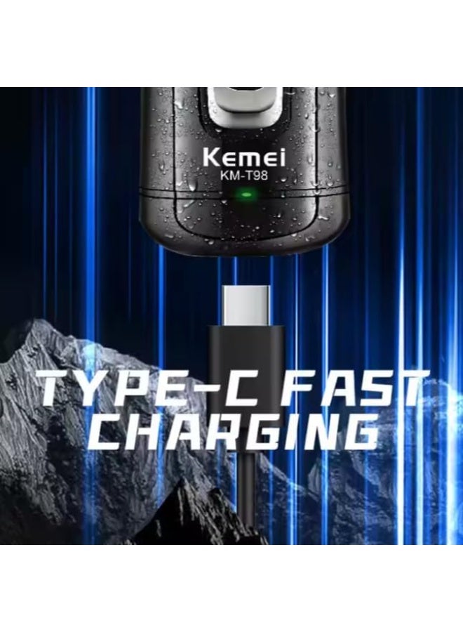 كيمي KM-T98 Portable Electric Shaver for Men - Image 4