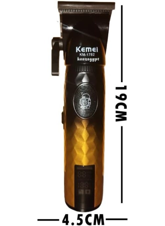 Kemei KM-1782 Professional Shaver Metal Body Black DLC Blades 2 Turbo Speeds - Image 2