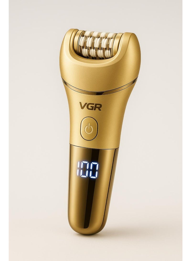 VGR V-753 Waterproof Body Hair Remover for Women, Shaver, Leg, Armpit and Pubic Hair V753 2 in 1 Gold - Image 3