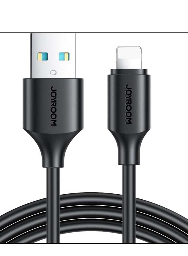 JOYROOM S-A9 USB-A to Lightning 3A Fast Charging Data Cable 1m-Black Black - Image 1