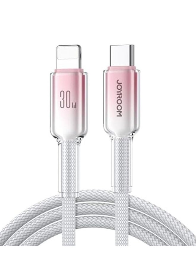 JOYROOM S-A42 TYBE C To Lightning Cable 30W PD Fast Charging Data Cable 1.2m White - Image 1