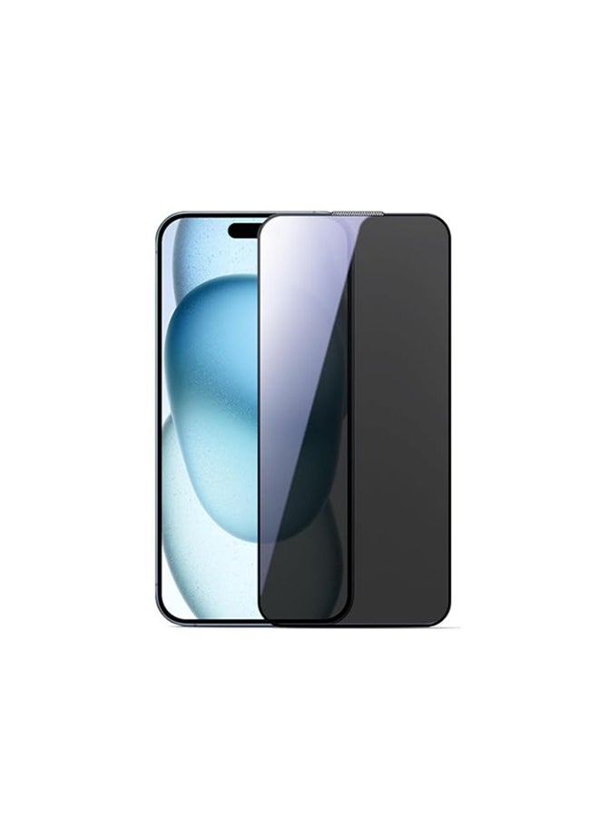 JOYROOM iPhone 16 Pro Max Privacy Screen Protector Face ID Supported Easy Installation Anti-Spy & scratch resistant & Privacy Protection Anti-Fingerprint & Bubble Free, Case Friendly Tempered Glass Black - Image 4