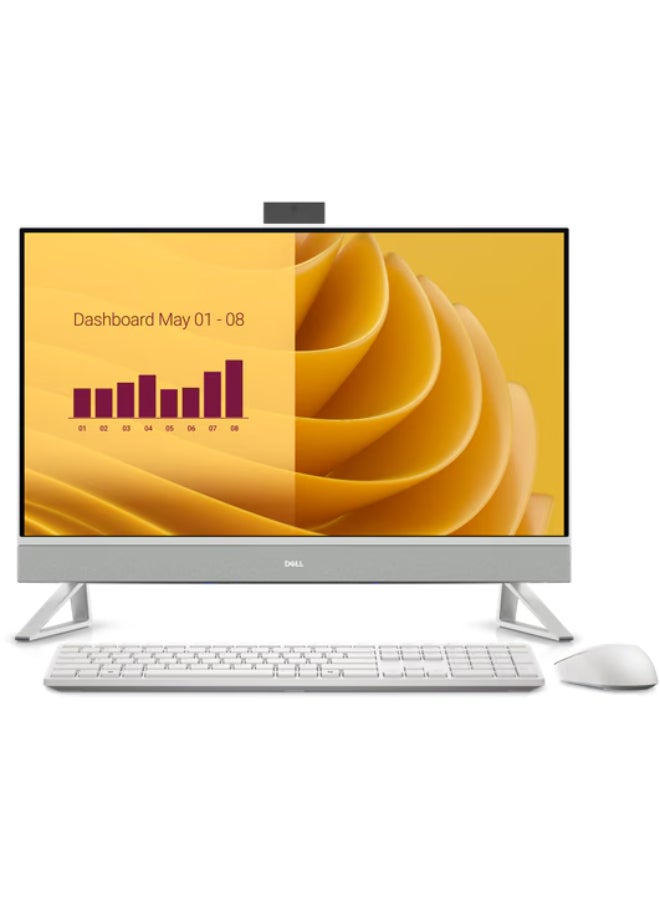 DELL All-in-One With 27 Inch Full HD(1920X1080) Display,Core 7-150U Processor/16GB RAM DDR5/1TB SSD/2GB Nvidia GeForce MX570A Graphics/Windows 11 Pro/ English/Arabic White - Image 1