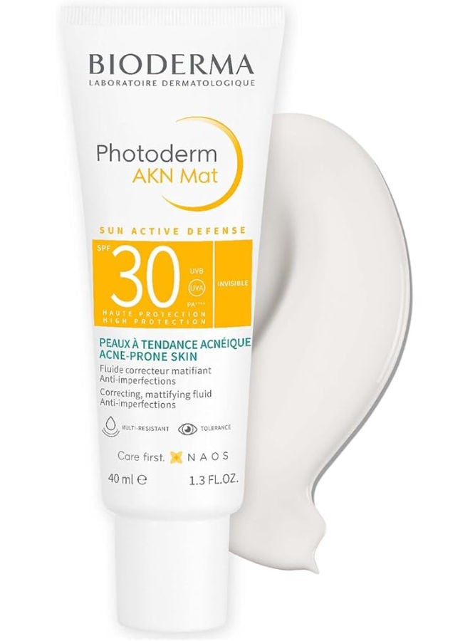 Bioderma Photoderm Akn Mat Spf30 Matifying Fluid White 40ml - Image 3
