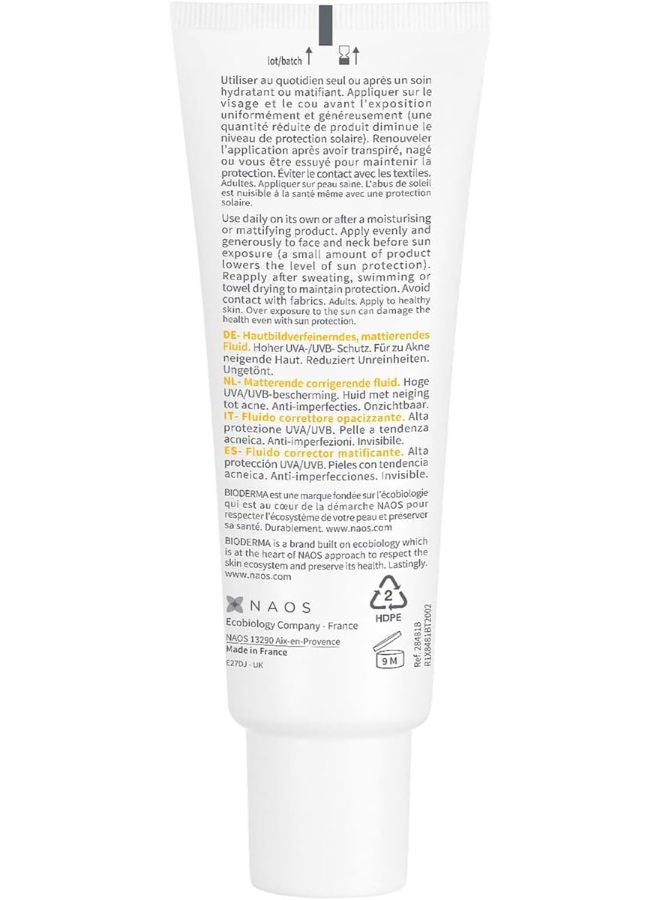 Bioderma Photoderm Akn Mat Spf30 Matifying Fluid White 40ml - Image 2