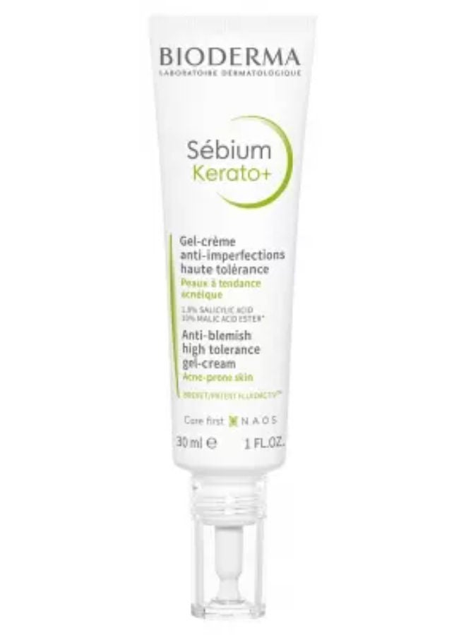 Bioderma Kerato+ Anti-Blemish High Tolerance Gel-Cream White 30ml - Image 1