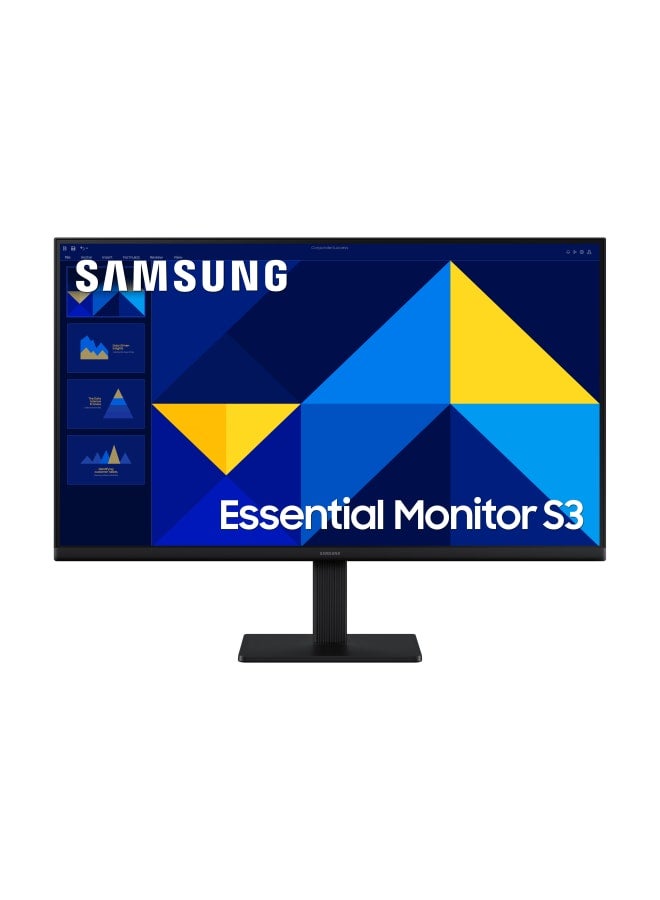 Samsung SAMSUNG 27-Inch Essential Monitor S3, IPS, Full HD Monitor, Refresh Rate 100Hz & Response Time 5ms(GTG) black - Image 1