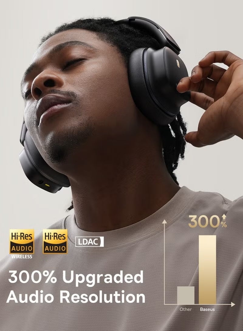 Baseus Bowie 30 Max Premium Noise Canceling Wireless Headphones Black - Image 4