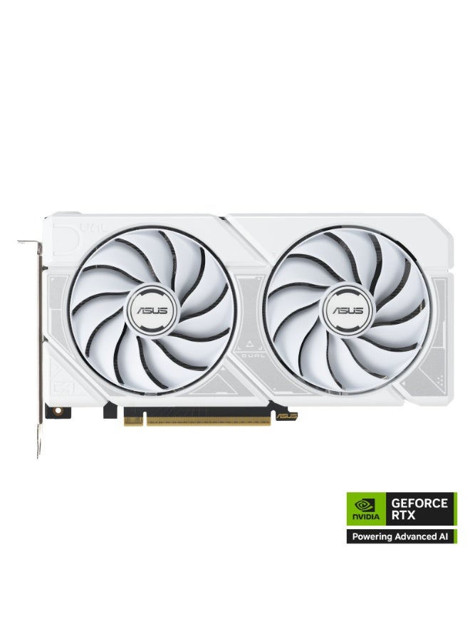 ASUS Dual GeForce RTX 5060 Ti OC White Edition 16GB GDDR7 Graphics Card, PCIe 5.0, 2632MHz Boost Clock, 4608 CUDA Cores, HDMI 2.1, 3x DisplayPort 2.1, Dual Axial-Tech Fans, 2.5-Slot, 0dB Tech, Dual BIOS, AI-Ready, VR-Ready, Ray Tracing, DLSS 3, GPU Tweak III | 90YV0MH6-M0NA00 White - Image 4