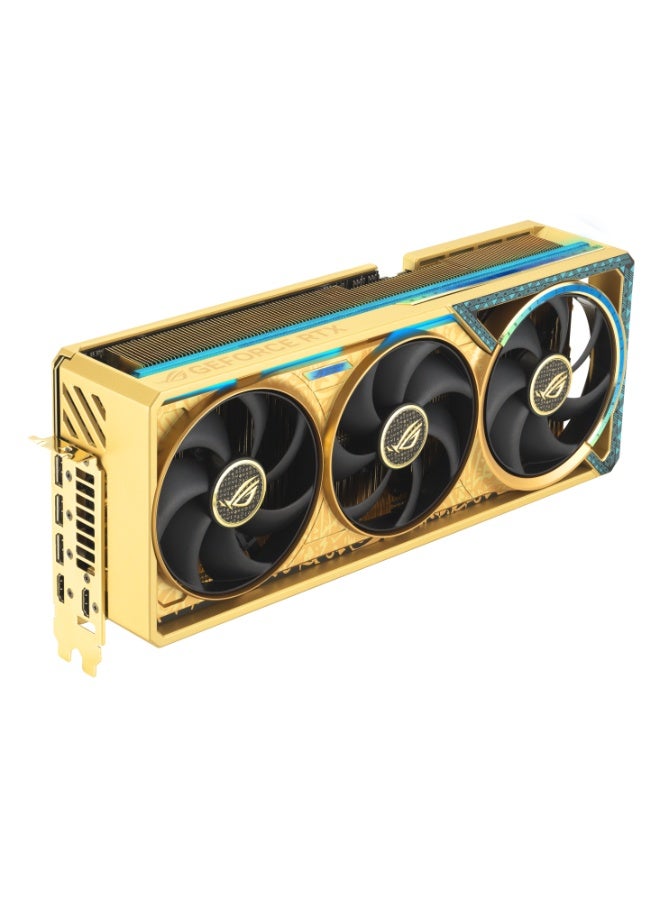 ASUS ROG Astral GeForce RTX 5080 Dhahab Core OC Edition 16GB GDDR7 Graphics Card, 2760MHz Boost (OC 2790MHz), 10752 CUDA Cores, PCIe 5.0, AI 1899 TOPS, Quad-Fan Cooling, Vapor Chamber, HDMI 2.1b & DP 2.1b, Gold Die-Cast Frame, GPU Tweak III, Power Detector+, ROG Certified | 90YV0LV6-M0NM00 Beige - Image 5