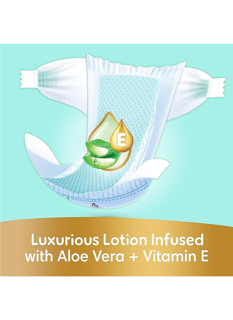 Pampers Ultimate Comfort Taped Diapers, Size 1, 2-5kg, Lotion infused with Aloe Vera and Vitamin E - Image 2