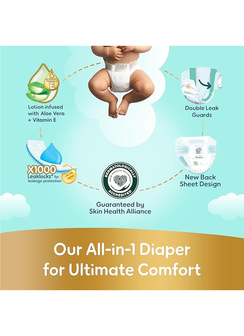 Pampers Ultimate Comfort Taped Diapers, Size 6, 13+kg, Lotion infused with Aloe Vera and Vitamin E, Mega Pack - Image 2