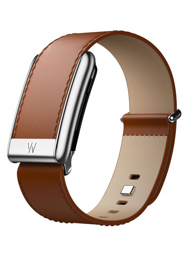 WHOOP LeatherLuxe Band – Compatible with 5.0, One, & Peak – Genuine Italian Leather Accessory, Size S – Not Compatible with Gen 4 Chestnut/Cream with Titanium - Image 2