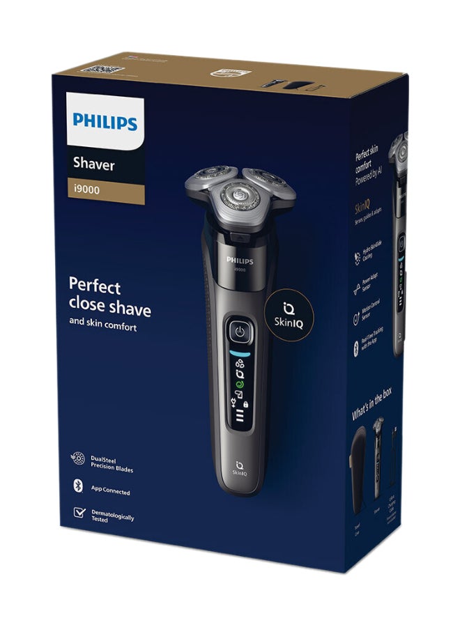 فيليبس حلاقة كهربائية رطبة وجافة I9000 مع Skiniq، رأس مرن بدقة 360°، مستشعر حماية الضغط، ضمان 5 سنوات، مقصات منبثقة مدمجة، حقيبة سفر متضمنة - Image 2
