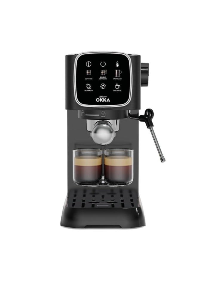 أرزوم آلة إسبريسو أوكا شبه الأوتوماتيكية - (مع فوهة بخار) - Image 2