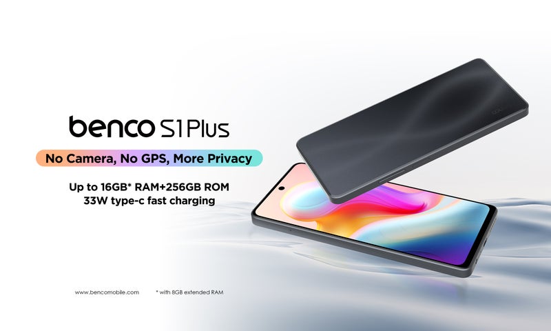 بينكو S1 بلس ثنائي الشريحة رمادي داكن 8+8 جيجابايت رام 256 جيجابايت 4G LTE بدون كاميرا وبدون GPS - النسخة الشرق أوسطية - Image 2