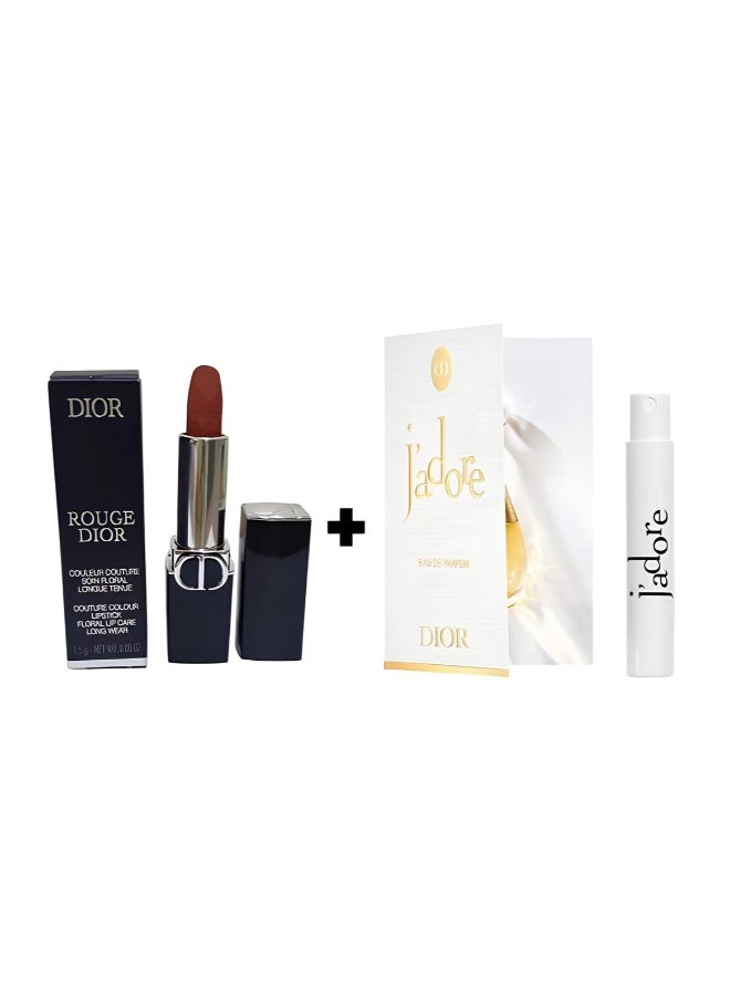 Dior J'adore Perfume Set 1ml + Lipstick No. 100 1ml - Image 1