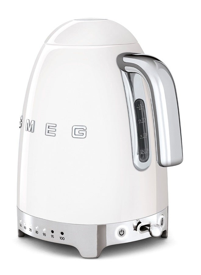 Smeg 50s Retro Style Temperature Control Electric Kettle White KLF04WHAU 1.7 L 2400 W KLF04WHAU White - Image 1