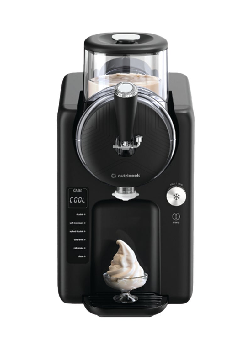 نيوتري كوك صانعة الآيس كريم فروست – آلة 2 في 1 للآيس كريم الناعم والثلج المجروش مع ضاغط مدمج | 6 أوضاع للحلويات المجمدة، 7 إعدادات للملمس، سعة 1.8 لتر | آلة آيس كريم فورية، بدون تجميد مسبق - Image 1