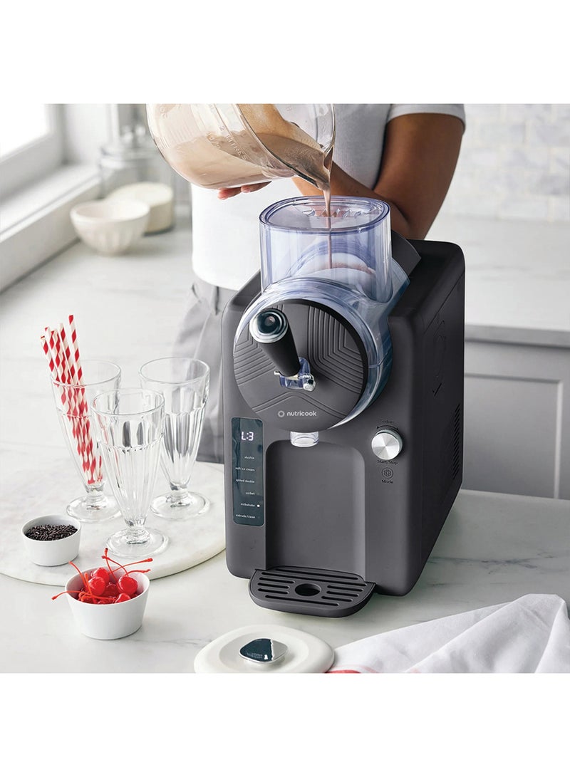 نيوتري كوك صانعة الآيس كريم فروست – آلة 2 في 1 للآيس كريم الناعم والثلج المجروش مع ضاغط مدمج | 6 أوضاع للحلويات المجمدة، 7 إعدادات للملمس، سعة 1.8 لتر | آلة آيس كريم فورية، بدون تجميد مسبق - Image 3