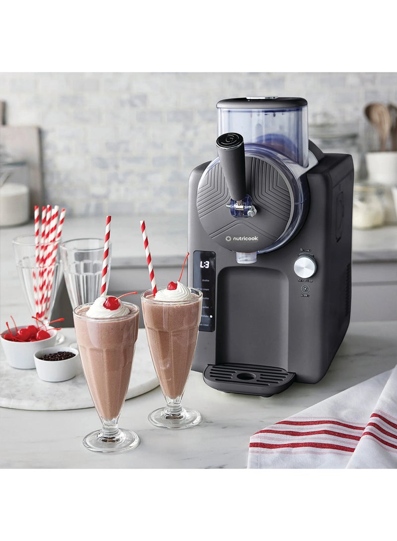 نيوتري كوك صانعة الآيس كريم فروست – آلة 2 في 1 للآيس كريم الناعم والثلج المجروش مع ضاغط مدمج | 6 أوضاع للحلويات المجمدة، 7 إعدادات للملمس، سعة 1.8 لتر | آلة آيس كريم فورية، بدون تجميد مسبق - Image 4