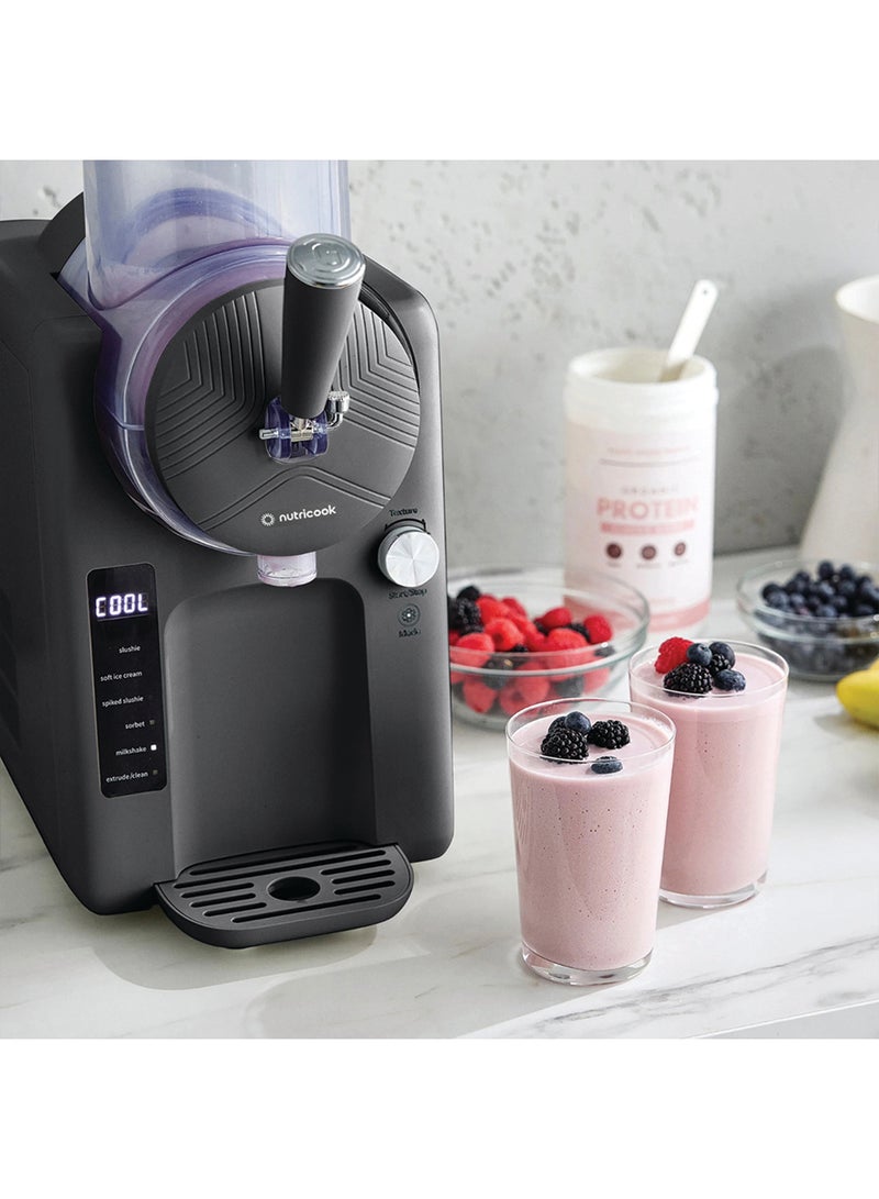 نيوتري كوك صانعة الآيس كريم فروست – آلة 2 في 1 للآيس كريم الناعم والثلج المجروش مع ضاغط مدمج | 6 أوضاع للحلويات المجمدة، 7 إعدادات للملمس، سعة 1.8 لتر | آلة آيس كريم فورية، بدون تجميد مسبق - Image 5