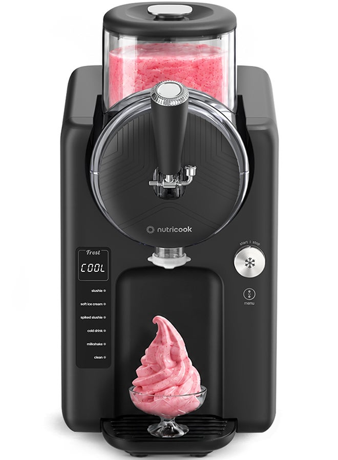 nutricook Frost Ice Cream Maker – 2-in-1 Soft Serve & Slushie Machine with Built-In Compressor | 6 Frozen Treat Modes, 7 Texture Settings, 1.8L Capacity | Instant Ice Cream Machine, No Pre-Freezing 1.8 L 150 W FRS330K-ME Black - Image 1