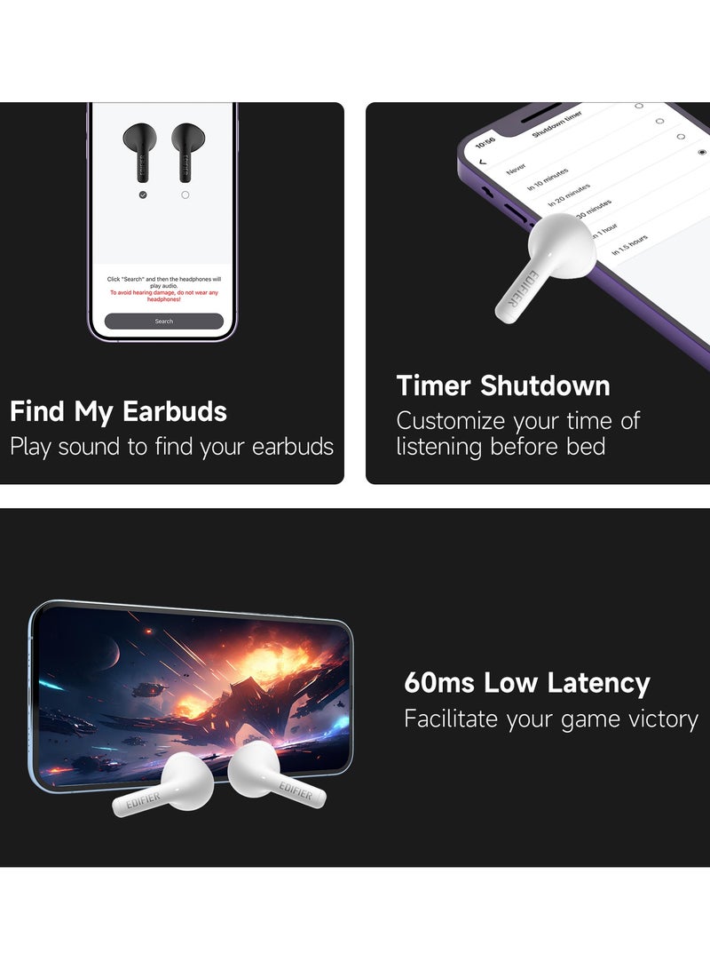 EDIFIER X2s Bluetooth Earbuds with 26H Battery Life, 13mm Drivers, AI Clear Calls with ENC, Powerful Bass, Fast Charging, IP54 water proof, 60ms low latency Game Mode, Compatible with iPhone & Android Black - Image 5