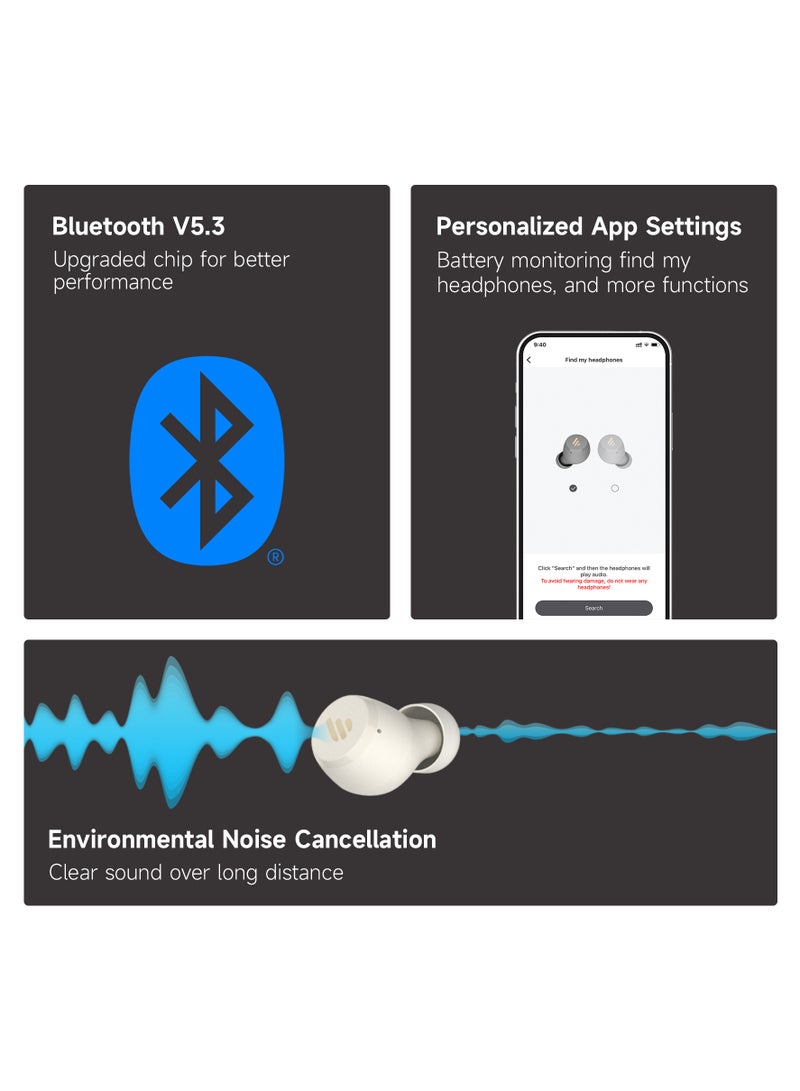 EDIFIER X3 Lite Bluetooth Earbuds, 6mm Dynamic Drivers, Super Bass, 18H Battery Life, IP55 Water Resistance, MIC ENC with Noise Reduction Algorithm, 60ms Ultra-Low Latency Game Mode, AI Clear Calls, Fast Charging Grey - Image 4