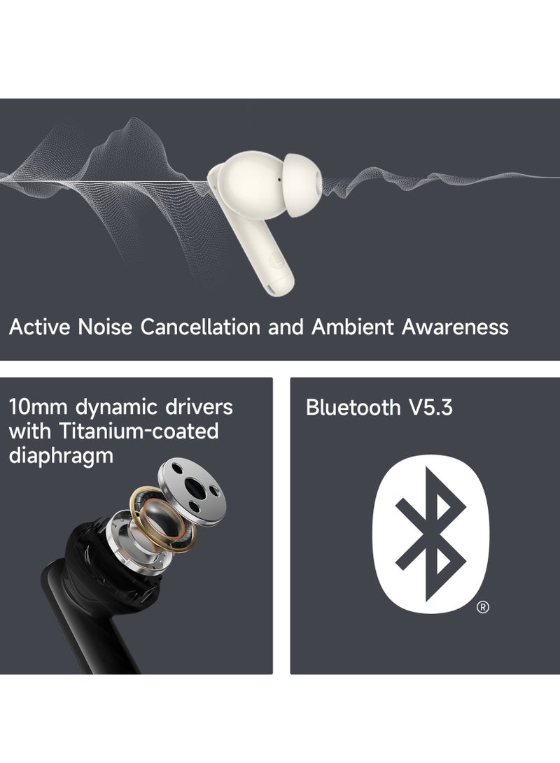 EDIFIER X5 Pro Active Noise Cancelling Bluetooth Earbuds, 10mm Dynamic Drivers, 0.08s Low Latency, 31H Playtime (ANC On) / 22H (ANC Off), App Customization, AI-Enhanced Calls, Fast Charging, IP55 Waterproof, Powerful Bass, Game Mode Grey - Image 4